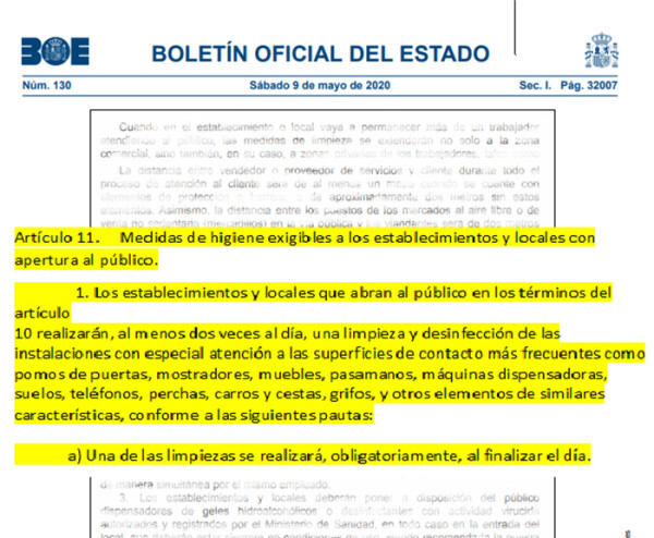 Cuáles son la normas de desinfección contra el Covid-19